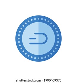 Dash, Coin Flat Icon Logo Illustration Vector Isolated. Bitcoin, Cryptocurrency, and Mining Icon-Set. Suitable for Web Design, Logo, App, and Upscale Your Business.
