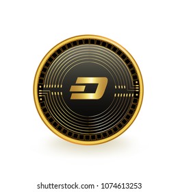 Dash Cryptocurrency Coin Isolated