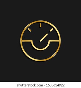 dash, gauge, speed gold icon. Vector illustration of golden