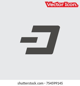 dash icon isolated sign symbol and flat style for app, web and digital design. Vector illustration.