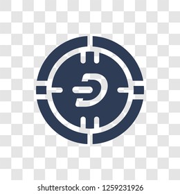 Dash icon. Trendy Dash logo concept on transparent background from Cryptocurrency economy and finance collection