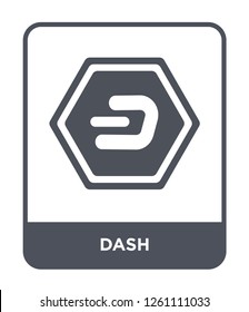 dash icon vector on white background, dash trendy filled icons from Cryptocurrency economy and finance collection, dash simple element illustration
