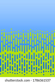 dash line and dots on blue background cover