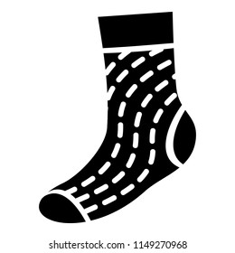 Dash line sock icon. Simple illustration of dash line sock vector icon for web design isolated on white background