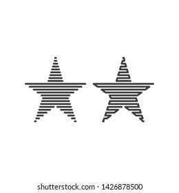 Dash line star . Vector logo icon template