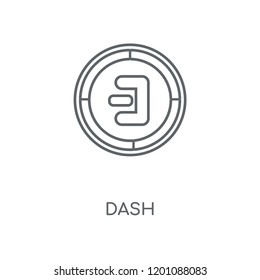 Dash linear icon. Dash concept stroke symbol design. Thin graphic elements vector illustration, outline pattern on a white background, eps 10.