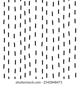 Dash lines seamless pattern. Vector lines doodle. Doodle hand drawn style