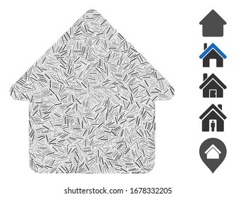 Dash Mosaic basado en el icono de cabina. La cabina vectorial mosaico está compuesta por puntos de guión aleatorizados. Se agregan iconos de bonificación.