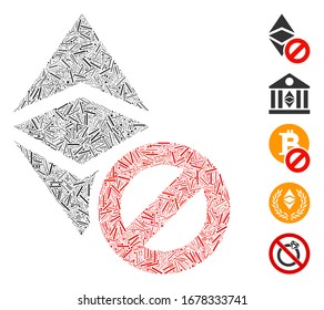 Dash Mosaic basado en el ícono clásico del etéreo prohibido. El clásico del etéreo prohibido vectorial mosaico está diseñado con elementos del guión aleatorio. Se agregan iconos de bonificación.
