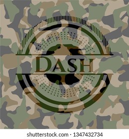 Dash on camouflage texture