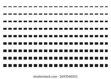 Padrão de transição de traço para quadrado - Design de evolução de forma visual