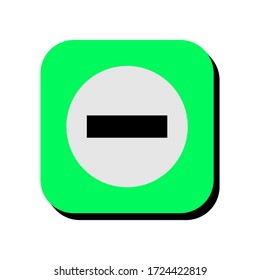 Dash vector illustration icon. Dash icon in two-dimensional shape. The concept of no entry or stop by using a dash and modern icon.