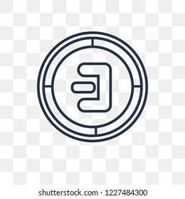 Dash vector outline icon isolated on transparent background, high quality linear Dash transparency concept can be used web and mobile
