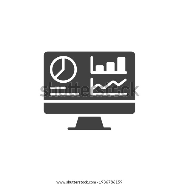 Dashboard admin\
glyph icon. Simple solid style. User panel template, data analysis,\
agency, graph, business linear sign. Vector illustration isolated\
on white background. EPS\
10