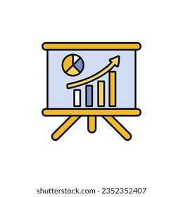 Dashboard admin line icon. Simple outline style. User panel template, data analysis, agency, graph, business linear sign. Vector illustration