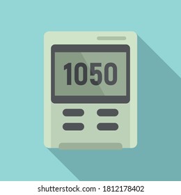 Dashboard barometer icon. Flat illustration of dashboard barometer vector icon for web design