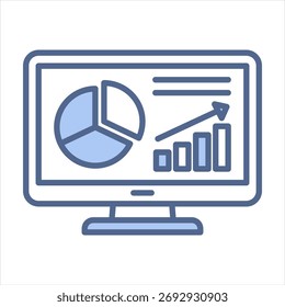 Dashboard - Blaues Symbol, Vektorgrafik