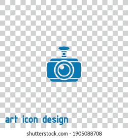 dashboard camera vector icon on an abstract background