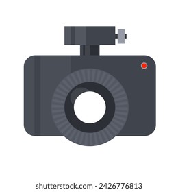 Dashboard camera. Video recording device, vector illustration