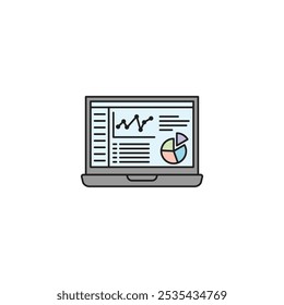 Dashboard colored vector icon on white background. Stock vector EPS10