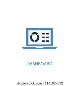 dashboard concept 2 colored icon. Simple blue element illustration. dashboard concept symbol design from analytics set. Can be used for web and mobile UI/UX