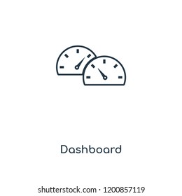 Dashboard concept line icon. Linear Dashboard concept outline symbol design. This simple element illustration can be used for web and mobile UI/UX.