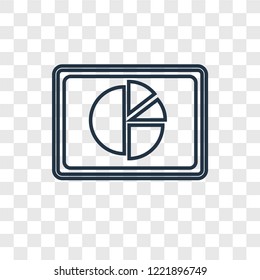Dashboard concept vector linear icon isolated on transparent background, Dashboard concept transparency concept in outline style