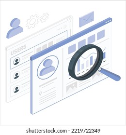 Dashboard of data analysis and infographic. flat design vector illustration. website header images on white background.