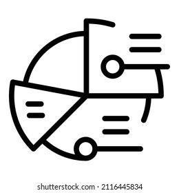Dashboard data icon outline vector. Graph chart. Market report