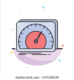 dashboard, device, speed, test, internet Flat Color Icon Vector. Vector Icon Template background