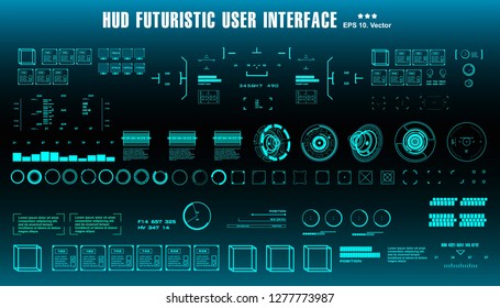 Dashboard display virtual reality technology screen. HUD futuristic green user interface, target