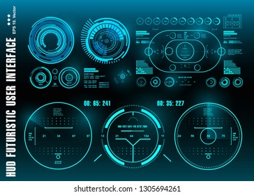 Dashboard display virtual reality technology screen. HUD futuristic green user interface, target