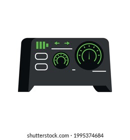 icono aislado de coche eléctrico del salpicadero