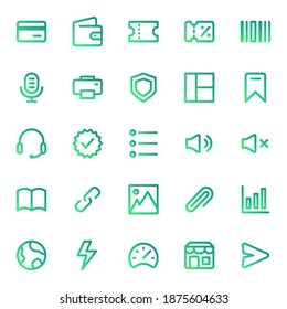 Dashboard and Essential UI Icon in Gradient Style. Good for website, app mobile and any purpose