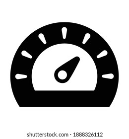 Dashboard, fast speedometer icon. Black vector graphics