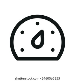Dashboard-Instrumentenbedienfeld Isolationssymbol, Admin-Bedienfeld Linearsymbol, Statistik- und Analytics-Gliederungssymbol der Vektorgrafik mit bearbeitbarem Strich