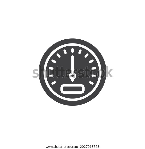Dashboard gauge vector icon. filled flat sign
for mobile concept and web design. Speedometer glyph icon. Symbol,
logo illustration. Vector
graphics
