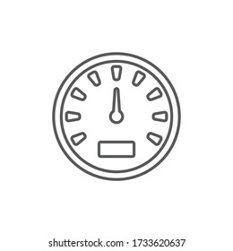 Símbolo de icono del vector del indicador del salpicadero aislado en fondo blanco