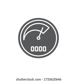 Dashboard gauge vector icon symbol isolated on white background