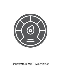 Símbolo de icono del vector del indicador del salpicadero aislado en fondo blanco
