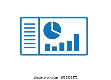 dashboard icon, analytics monitor icon vector 