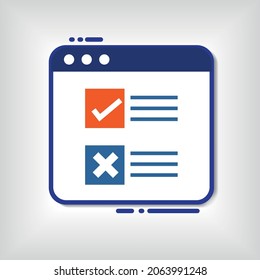 dashboard icon check system right and wrong