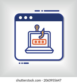 dashboard icon data theft phishing, malware, spam, cyber security