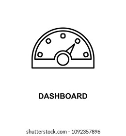 dashboard icon. Element of simple web icon with name for mobile concept and web apps. Thin line dashboard icon can be used for web and mobile on white background