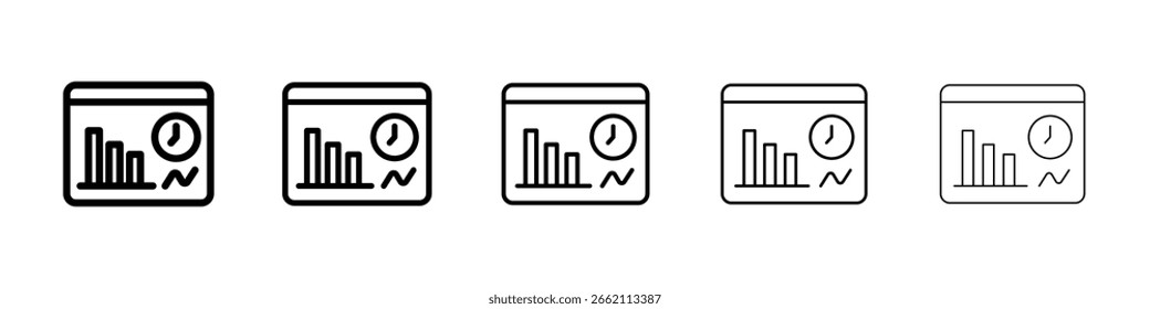 Icono del tablero de instrumentos lleno de concepto de signo plano para el Diseño web.