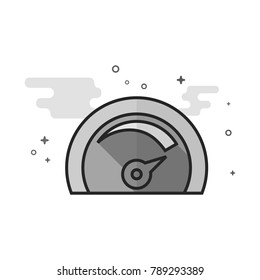 Dashboard icon in flat outlined grayscale style. Vector illustration.