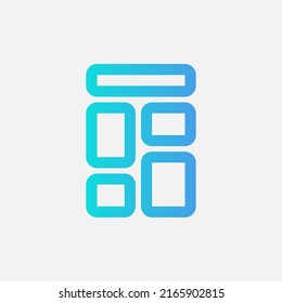 Dashboard icon in gradient style about essentials, use for website mobile app presentation