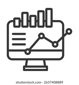 Dashboard Icon Lineal Style Vector Illustration