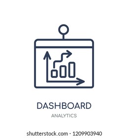 Dashboard icon. Dashboard linear symbol design from Analytics collection. Simple outline element vector illustration on white background.