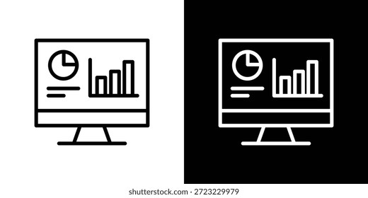 Conceito de logotipo de ícone do Dashboard em traçados